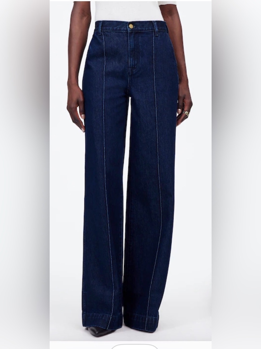 Madewell Super Wide Leg Trouser Jeans in Landrum Wash Dark Size 29/30”inseam